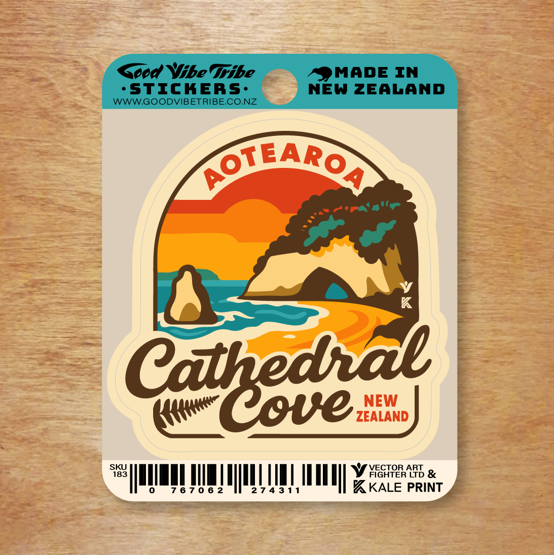 Cathedral Cove - Retro