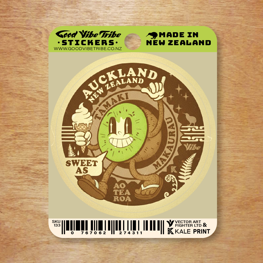 Auckland - Kiwi Cartoon